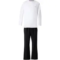 Tommy Hilfiger Underwear Pitkä pyjama musta / valkoinen