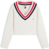 Tommy Hilfiger Tjw Cable Tipping Sweater Ext - White - L