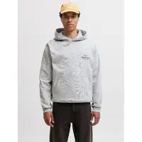 Jack & Jones Jornorrebro Typo Back Sweat Hood Sn - Grey - M