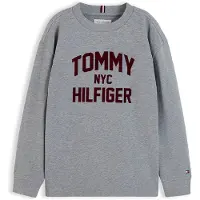 Tommy Hilfiger Paita 'BRAND LOVE' meleerattu harmaa / tummanpunainen