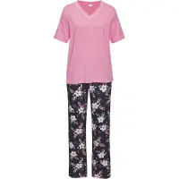 LASCANA Pyjama laivastonsininen / vaaleansininen / marjat / vanha roosa