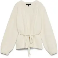 Vero Moda Vmberry Ls O-Neck Tie Cardigan Noos - Cream - XS