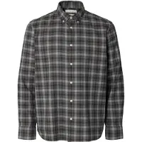 Selected Slmregcole Jay Melange Ls Shirt Noos - Navy - M