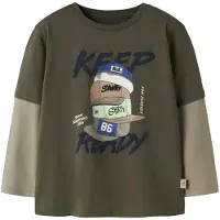 Name it Nmmniam Ls Top Box - Khaki green - 98