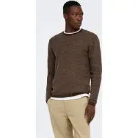 Only & Sons Onseric Reg 12 Struc Crew Knit Noos - Brown - XS