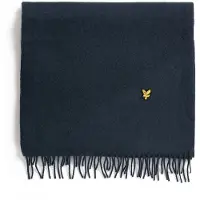Lyle & Scott Plain Lambswool Scarf - Navy - ONE SIZE