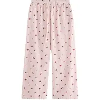 Lindex Pyjamahousut vaalea pinkki / viininpunainen / valkoinen