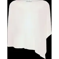 Mango Asymmetrical Knitted Cape - Cream - XS/S