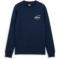 Tommy Hilfiger Tjm Slim Signature Chest Tee Ls - Navy - XS