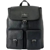 Calvin Klein Bold Pebble Flap Backpack - Black - ONE SIZE