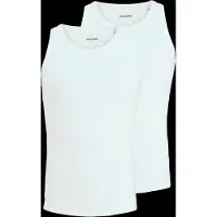 Jack & Jones Jjeorganic Rib Tank Top 2Pk Mp - White - S