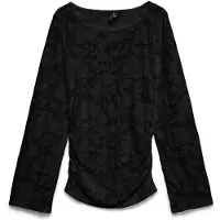 Vero Moda Vmlayla Ls Gathering Top Jrs Noos - Black - S