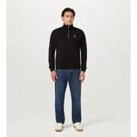 Belstaff Quarter Zip Sweatshirt Pale Stone - Black - XL