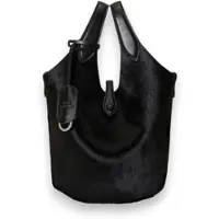 Ralph Lauren for woman. 428P23822001 Black calfskin Polo Play tote bag (OSFA), Casual, Leather