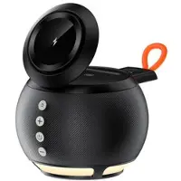 Mtp Products HT-571 5-in-1-magneettinen langaton laturi, jossa on Bluetooth-kaiutin ja yövalo - musta