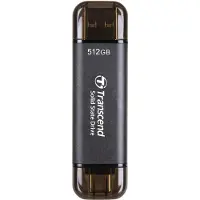 Transcend 512 gb external ssd stick, usb/usb-c 10gbps - esd310c