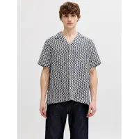 Jack & jones Jormontauk Crochet Shirt Ss Sa26 Ln - Multi/patterned - M