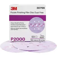 3M Hookit Purple Finishing P2000 Hiomapaperi 152 Mm 50 Yksiköt