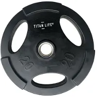 Titan Life Weight Disc Rubber. Ø50mm. Black, Levypainot Kumipäällyste