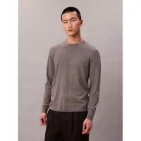 Calvin Klein Ls 100% Merino Crew 14Gg - Grey - M
