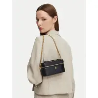 Tory Burch Charlie Quilted East-West Vanity Case - Black - ONE SIZE