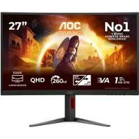 AOC 27" CQ27G4Z2 QHD 2560x1440 260Hz 1500R Curved Fast VA