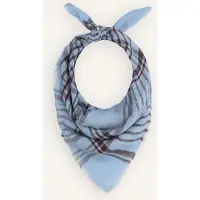 Becksöndergaard Grid Cowea Scarf - Blue - 55X 55CM