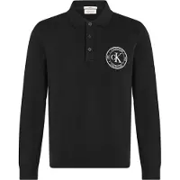 Calvin Klein Jeans Ls 350Terry Eu Graphic Polo Swea - Black - XL