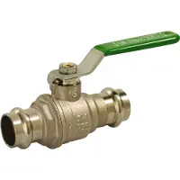 Pettinaroli Heavyduty fullway ball valve with press fittings ends Vihreä