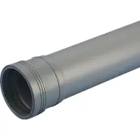 Wavin Wafix pp pipe with sleeve 40 x 2000 mm grey