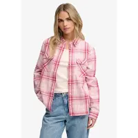 Superdry for woman. W4010596A Pink Lumberjack Check Flannel Shirt (L), Casual, Cotton, Long sleeve