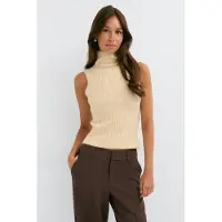 Gina Tricot  - Sleeveless knitted top - Poolopaidat - Keltainen - M - Naiset