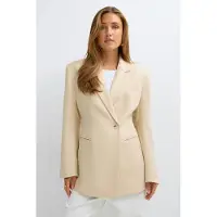 Gina Tricot  - Shaped blazer - Vyötäröä korostavat bleiserit - Keltainen - M - Naiset