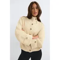 Gina Tricot  - Knitted cardigan - Neuletakit - Beige - M - Naiset