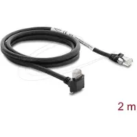 DeLOCK GigE Kamera Kab. RJ45 St > St 90° Cat.6 S/FTP 2m schw (80963)