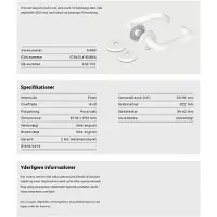 SOLAR PLUS U-kirjaimen muotoinen ovenkahva, valkoinen, 6 mm:n naksurosetilla. Sisäoviin. Sisältää avainkiilat (Ø52 mm), ruuvit ja holkit asennusta varten.