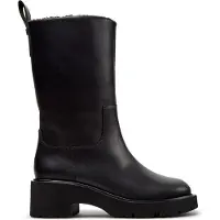 Camper for woman. K400843-001 Milah black leather tall boots (39), 3 to 5 cm, None, Casual