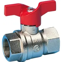 Pettinaroli F x f heavyduty fullway ball valve Punainen butterfly Kahva te