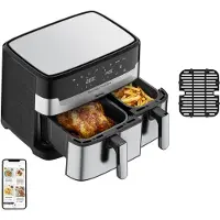 Tefal Dual Easy Fry & Grill EY905D, 8,3 l, 2700 W, airfryer, musta