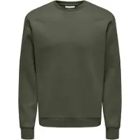 Only & Sons Onsceres Life Crew Neck - Khaki green - XL