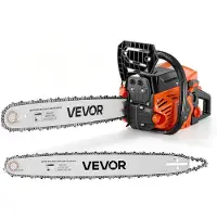 Vevor -bensiinikäyttöinen moottorisaha 508 ja 558,8 mm 62CC 2,7 kW 2-tahtimoottorilla, puun kaatamiseen, puiden karsintaan ja maanraivaukseen, kaasulla synkronoitu rikastin, moottorisaha liukumattomall