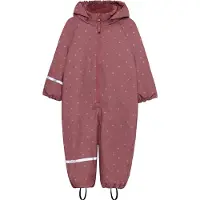 CeLaVi Rainwear Suit - Aop, W. Fleece - Pink - 110
