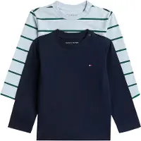 Tommy Hilfiger Puserot - 2 kpl - Sky Blue Raidat - - 1 v (80) - Puserot