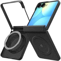 Spigen Samsung Galaxy Z Flip8 AirSkin Aramid MagSafe -kotelo - musta