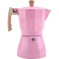 Jojomino mokkapannu Latte Mocha kahvinkeitin italialainen moka espresso kahvipannu perkolaattori potti liesitaso kahvinkeitin 300ml vaaleanpunainen