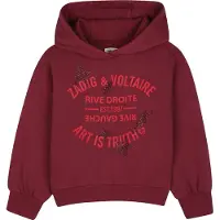Zadig & Voltaire Kids Hooded Sweatshirt - Burgundy - 140