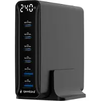 Gembird 6-port 240 W GaN USB fast charger, black