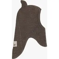 Huttelihut Balaclava Ears Wool Rib - Brown - 48\6-12M