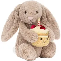 Jellycat Pehmolelu - 31x12 cm - Bashful Beige Bunny Syntymäpäivä - - OneSize - Pehmolelut