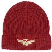 Zadig & Voltaire Pull On Hat - Red - SIZE THREE